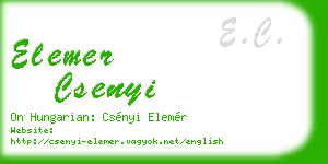 elemer csenyi business card