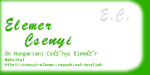 elemer csenyi business card